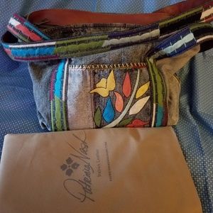 Patricia Nash Embroidered Denim Purse
